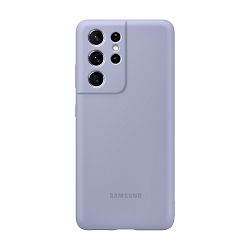 Клип-кейс (накладка) Samsung Silicone cover для Samsung Galaxy S21 Ultra полиуретан, поликарбонат, фиолетовый