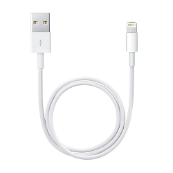 Дата-кабель Apple  Lightning 0.5 м, белый