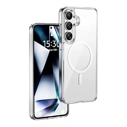 Клип-кейс (накладка) WIWU iShield Pro MagSafe для Samsung Galaxy S26 Plus силикон, прозрачный