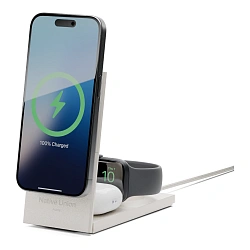 Беспроводное зарядное устройство Native Union Rise 3 in 1 15 Вт серый