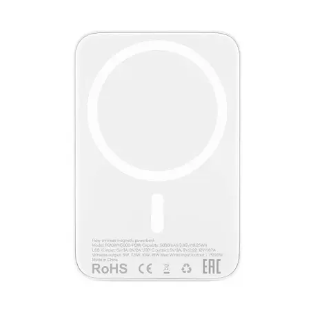 Внешний аккумулятор с беспроводной зарядкой uBear Flow Wireless Power Bank 5000 мАч 20 Вт белый - 2