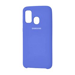 Клип-кейс (накладка) Silicone cover для Samsung Galaxy A21s силикон, васильковый