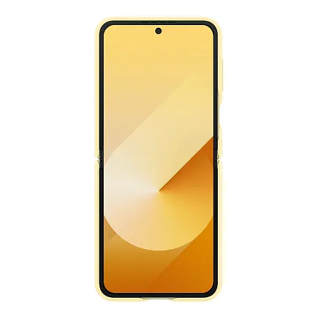 Клип-кейс (накладка) Samsung Kindsuit Case для Samsung Galaxy Z Flip 6 / 7 FE экокожа, жёлтый - 2