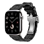 Умные часы Apple Watch Hermes Series 11 46mm GPS + Cellular Silver Titanium Case Noir Single Tour Deployment Buckle Kilim Strap (with Orange Hermès Sport band)