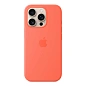Клип-кейс (накладка) Silicone Case MagSafe для Apple iPhone 16 Pro силикон, оранжевый