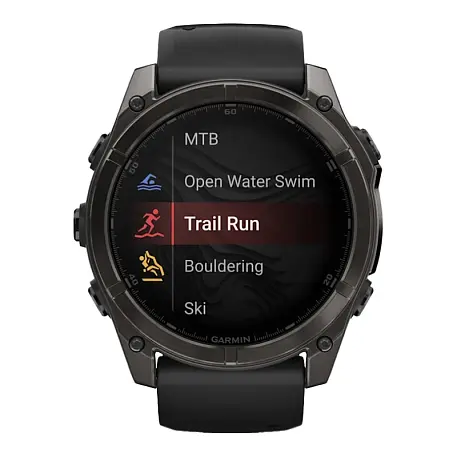 Умные часы Garmin Fenix 8 51mm Amoled серый (чёрный ремешок) - 2