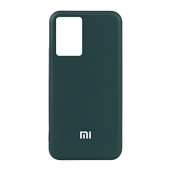 Клип-кейс (накладка) Silicone cover закрытый для Xiaomi 13 Lite силикон, тёмно-зелёный