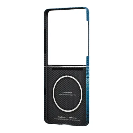 Клип-кейс (накладка) Pitaka Ultra-Slim Case для Samsung Galaxy Z Flip 7 кевлар (арамид), "восход луны" (FMFLIP7) - 3