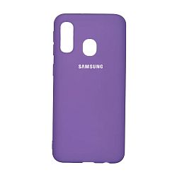 Клип-кейс (накладка) Silicone cover закрытый для Samsung Galaxy A40 силикон, фиолетовый