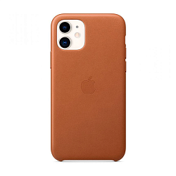 Клип-кейс (накладка) Apple Leather Case для Apple iPhone 11 кожа, Saddle Brown