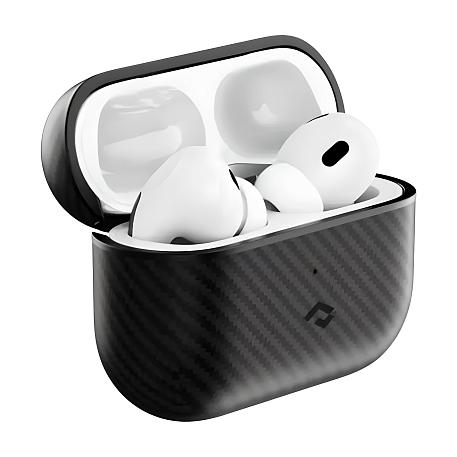 Кобура Pitaka MagEZ Case для Apple AirPods Pro 2 кевлар (арамид), чёрно-серый (полоска) - 2