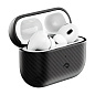 Кобура Pitaka MagEZ Case для Apple AirPods Pro 2 кевлар (арамид), чёрно-серый (полоска) - 2