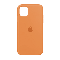 Клип-кейс (накладка) Apple Silicone Case закрытый для Apple iPhone 11 силикон, оранжевый