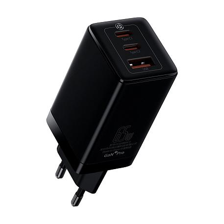 Сетевое зарядное устройство + кабель Type-C - Type-C Baseus GaN5 Pro Quick Charger 2C+U 65 Вт - 3