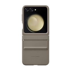 Клип-кейс (накладка) Samsung Eco-Leather Case для Samsung Galaxy Z Flip 5 экокожа, серо-коричневый