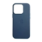 Клип-кейс (накладка) Leather Case MagSafe для Apple iPhone 16 Pro Max кожа, тёмно-синий