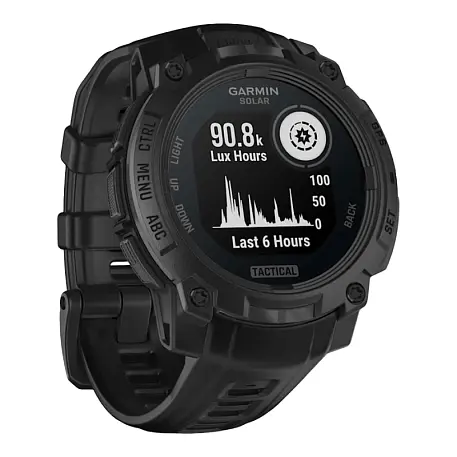 Умные часы Garmin Instinct 3 45mm Solar Tactical Edition чёрный (чёрный ремешок) - 3
