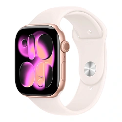 Умные часы Apple Watch Series 11 46mm GPS Rose Gold Aluminum Case Light Blush Sport Band