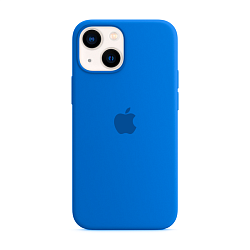 Клип-кейс (накладка) Silicone Case для Apple iPhone 13 силикон, "сияющий синий"