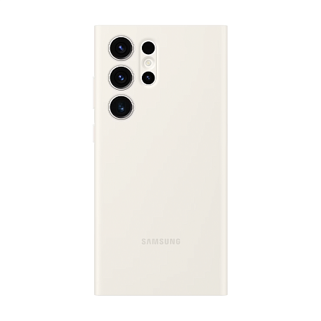 Чехол-книжка Samsung Smart View Wallet Case для Samsung Galaxy S23 Ultra полиуретан, поликарбонат, кремовый - 2