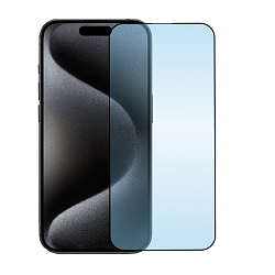 Защитное стекло 3D Luxury для Apple iPhone 15 Pro, черная рамка