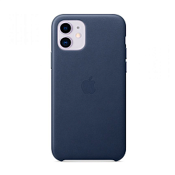 Клип-кейс (накладка) Apple Leather Case для Apple iPhone 11 кожа, Midnight Blue