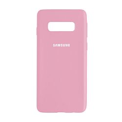 Клип-кейс (накладка) Silicone cover закрытый для Samsung Galaxy S10e силикон, розовый