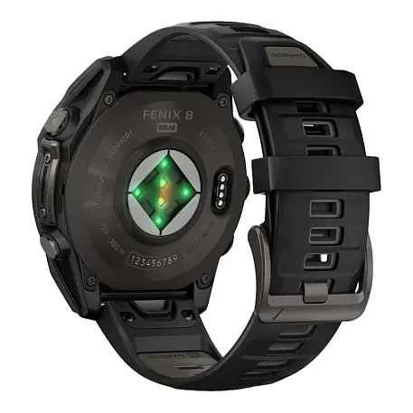 Умные часы Garmin Fenix 8 47mm Solar серый (черный ремешок) - 3