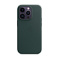 Клип-кейс (накладка) Apple Leather Case MagSafe для Apple iPhone 14 Pro (Уценка) Forest Green (хорошее состояние, царапина)