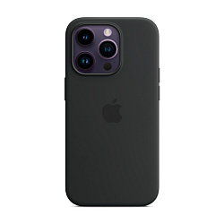 Клип-кейс (накладка) Silicone Case MagSafe для Apple iPhone 14 Pro силикон, чёрный