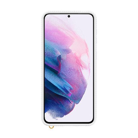 Клип-кейс (накладка) Samsung Clear Protective Cover для Samsung Galaxy S21 Plus полиуретан, поликарбонат, прозрачный с белой рамкой - 2