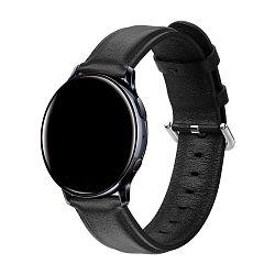 Ремешок для Samsung Watch 22mm кожа чёрный