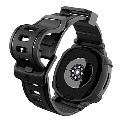 Чехол-бампер с ремешком Spigen Rugged Armor Pro для Samsung Galaxy Watch 8 44mm полиуретан чёрный
