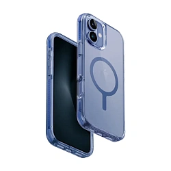 Клип-кейс (накладка) UNIQ Combat MagSafe для Apple iPhone 16 Plus полиуретан, жемчужно-голубой