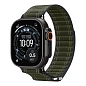 Ремешок Spigen WBF0 для Apple Watch 44 / 45 / 46 / 49mm текстиль зелёный