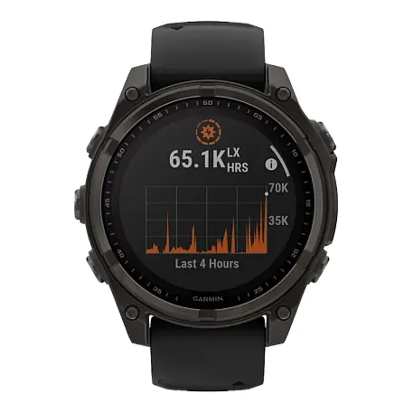 Умные часы Garmin Fenix 8 47mm Solar серый (черный ремешок) - 2