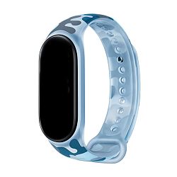 Спортивный ремешок для Mi Band 5 / 6 / 7 силикон камуфляж-синий