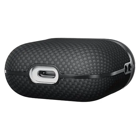 Кобура Pitaka MagEZ Case для Apple AirPods 4 кевлар (арамид), чёрно-серый (клетка) (APM2404) - 2