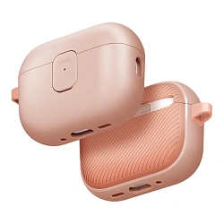 Кобура UNIQ Clyde для Apple AirPods Pro 3 полиуретан, поликарбонат, светло-розовый - розовый