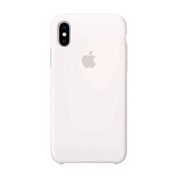 Клип-кейс (накладка) Apple Silicone Case для Apple iPhone X силикон, White