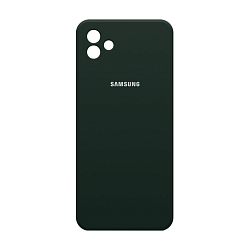 Клип-кейс (накладка) Silicone cover закрытый для Samsung Galaxy A04 силикон, тёмно-зелёный