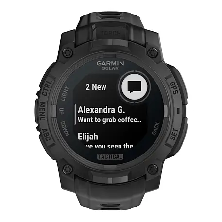 Умные часы Garmin Instinct 3 45mm Solar Tactical Edition чёрный (чёрный ремешок) - 2