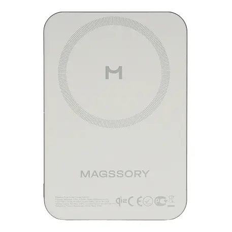 Внешний аккумулятор с беспроводной зарядкой Magssory Pride Pro 5000 мАч 15 Вт чёрно-серый (узкая полоска) - 4
