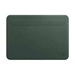 Чехол WIWU Skin Pro 2 Leather Sleeve для Apple MacBook Pro 14" (2021 / 2023) полиуретан, кожа, зелёный