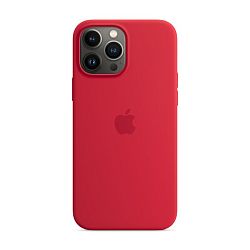 Клип-кейс (накладка) Apple Silicone Case аналог для Apple iPhone 13 Pro Max силикон, красный