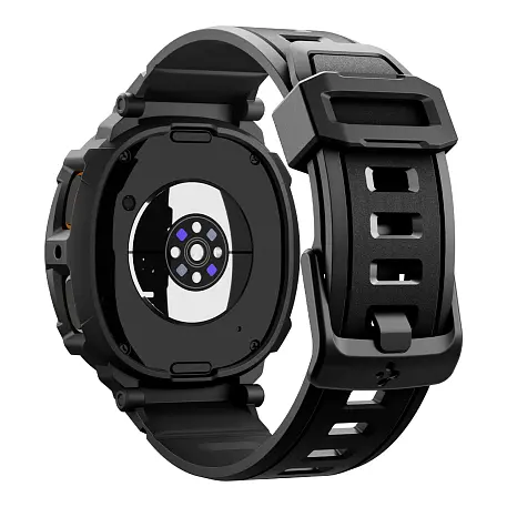 Чехол-бампер с ремешком Spigen Rugged Armor Pro для Samsung Galaxy Watch 8 44mm полиуретан чёрный - 4