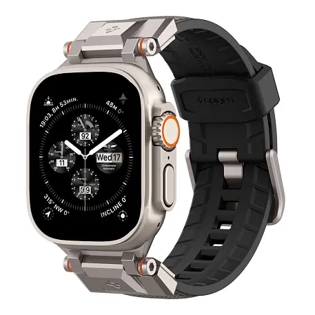 Ремешок Spigen DuraPro Armor для Apple Watch 44 / 45 / 46 / 49mm полиуретан серый - 2