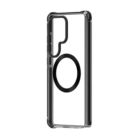 Клип-кейс (накладка) UNIQ Combat MagSafe для Samsung Galaxy S25 Ultra поликарбонат, силикон, прозрачный с чёрной рамкой - 2