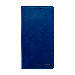 Чехол-книжка Premium Rich Boss для Xiaomi Redmi Note 12 5G / Poco X5 5G искусственная кожа, тёмно-синий (с лого)