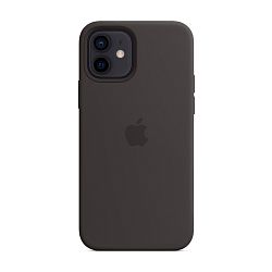 Клип-кейс (накладка) Apple Silicone Case MagSafe для Apple iPhone 12 / 12 Pro силикон, Black